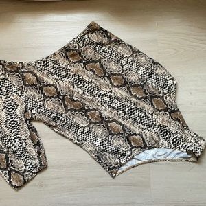Snake print bodysuit